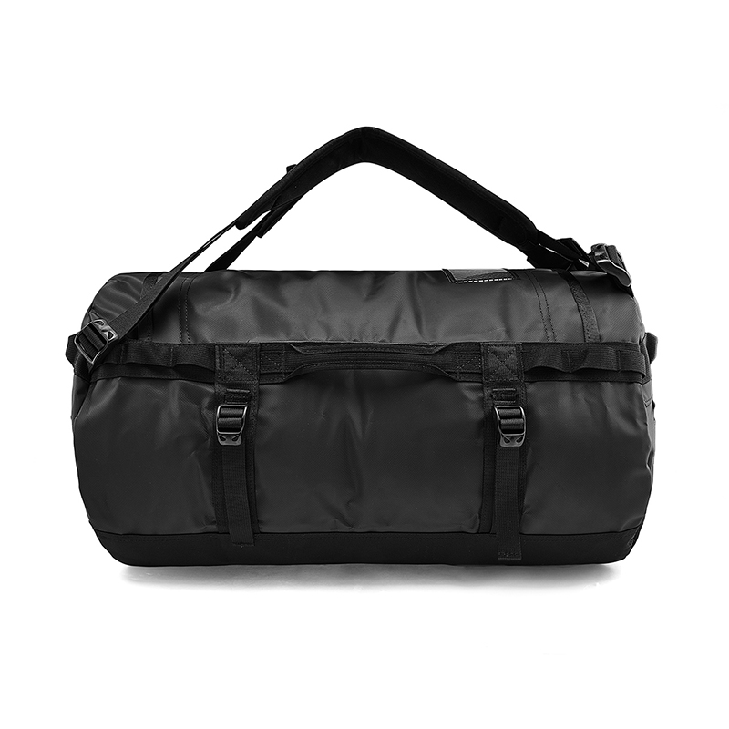 small leather duffel