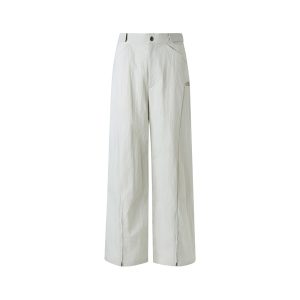W WIDE-LEG ADJUSTABLE FRONT SLIT PANTS