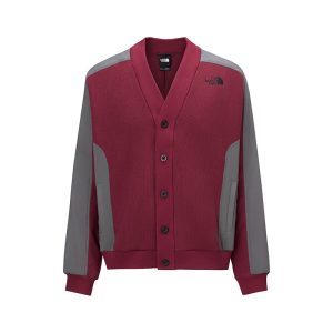 M HYBRID NYLON-LAYERED CARDIGAN SWEATER